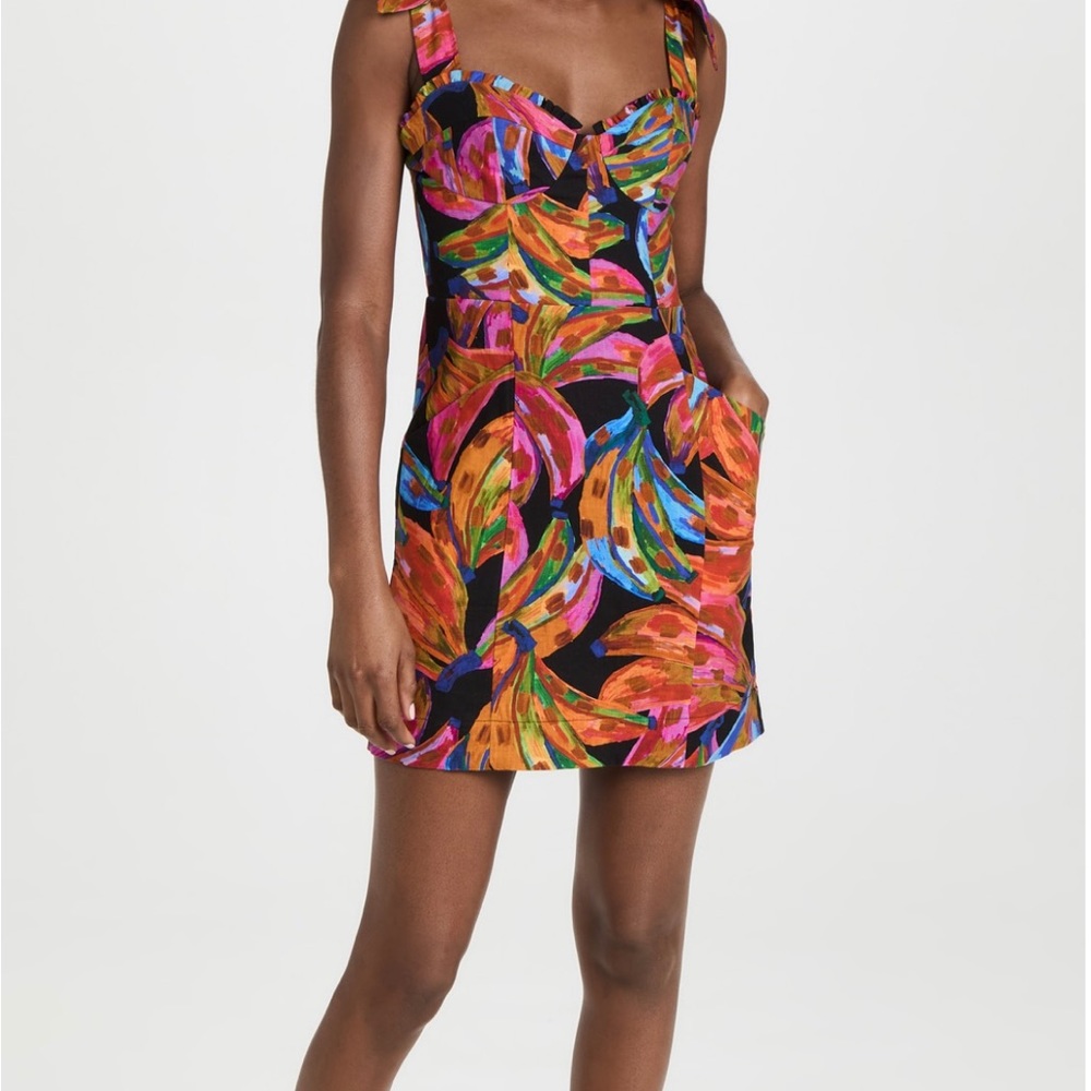 FARM RIO - Rainbow Bananas Mini Dress